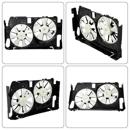 Radiator Cooling Fan Assembly Replacement for Toyota RAV4 2.4L 2006-2008 Replacement for Lexus IS350 2006-2013 1636128240 620512 TO3117102 1636328290-PFM