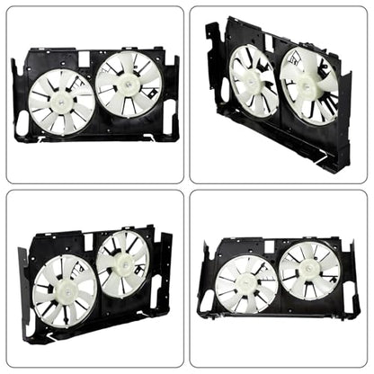 Radiator Cooling Fan Assembly Replacement for Toyota RAV4 2.4L 2006-2008 Replacement for Lexus IS350 2006-2013 1636128240 620512 TO3117102 1636328290-PFM