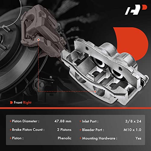 A-Premium Front Right Passenger Disc Brake Caliper with Bracket - style: Front Passenger Side
