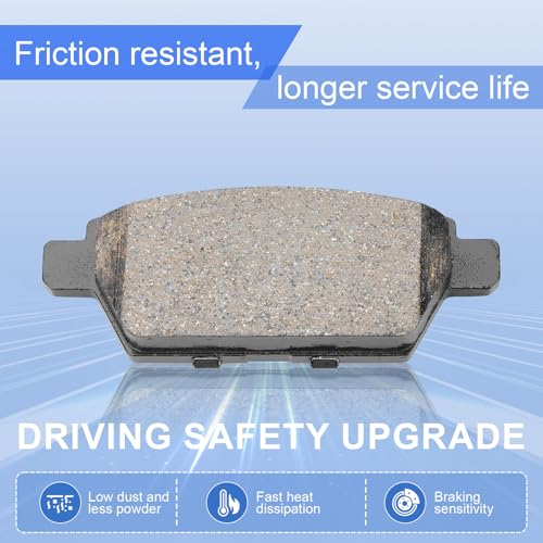 Ceramic Rear Brake Pads for Ford Fusion 2006-2012 - size: D1161