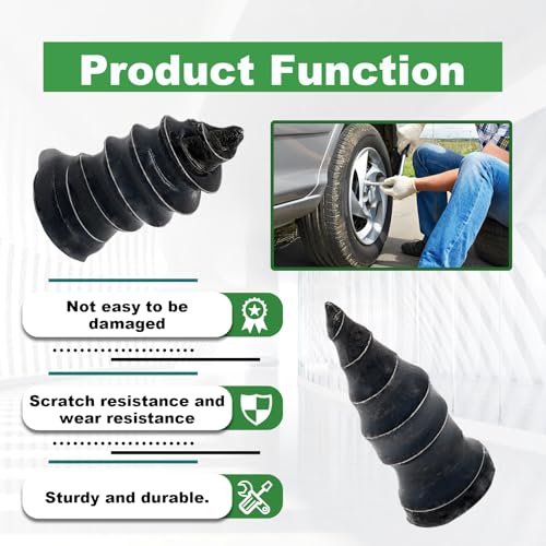 60Pcs Tire Repair Rubber Nails Spiral Plugs Kit - size: 60Pcs