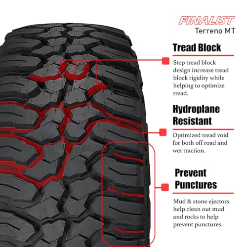 Finalist Terreno MT LT285/75R16 PRO Mud Terrain Tire - size: LT285/75R16 10PR