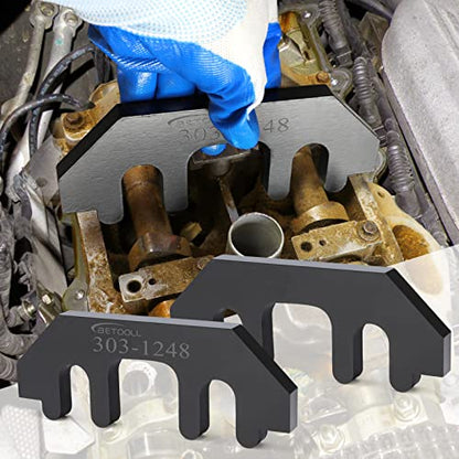 BETOOLL Camshaft Holding Tool - Timing Tool Kit - Timing Alignment Holder Tool Compatible with 303-1248 303-1530 Ford 3.5L & 3.7L 4V, with Cylinder Head Screw Removal Socket