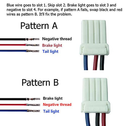 NTHREEAUTO Red LED Rear Tail Lights Motorcycle Taillights Brake Running Compatible with Harley Touring Dyna Road King Electra Glide Street Bob - color: Red