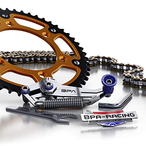 BPA–Racing Motorcycle Chain Slack Adjuster Tool - Innovative Chain Tensioner Tool For Easy, Quick & Precise Chain Slack Adjustment- Chain Alignment Tool (Blue) - color: Blue