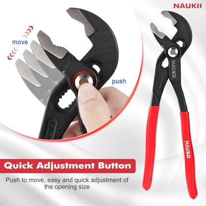 3piece Water Pump Pliers Set 8/10/12 inch Non-Slip Grip Pliers for Repairs Adjustable Plier Tool - size: 8/10/12 inch