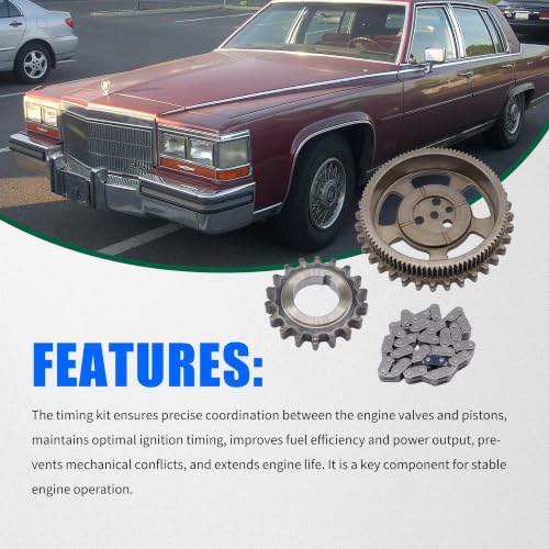 Engine Timing Chain Kit W/Sprocket Compatible with Chevrolet