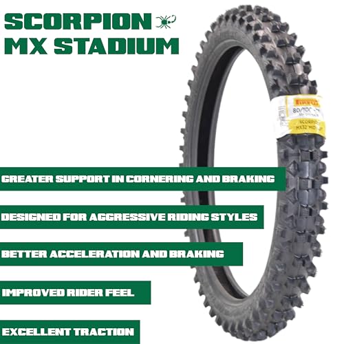 Pirelli Scorpion MX Mid-Soft Stadium 80/100-21 Front Tire - Motocross - size: 80/100-21 M/C 51M MST