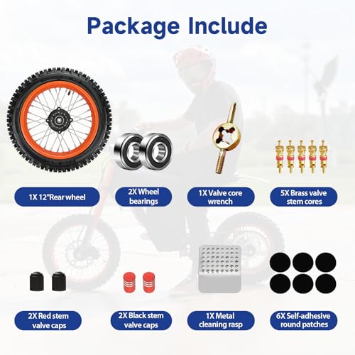 12'' Rear Wheel for Tuttio Soleil01 Tutti Soleil 01 Electric Bike - size: Rear Wheel