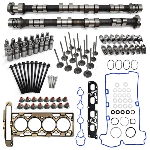 GM 2.4L Camshaft Kits with Head Gasket, Rocker Arms, Bolts for Chevy Equinox GMC Terrain Buick Lacrosse 2011-2017 LAF LUK LEA 12604896 12634207 12656486 - color: GM2.4 Basic Kit