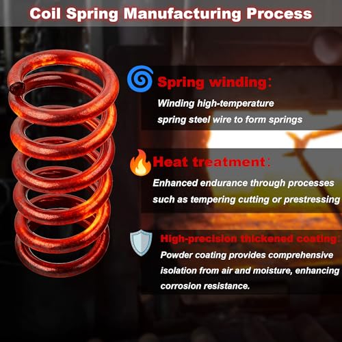 Heavy Duty Front Coil Springs for Chevy Silverado/GMC Sierra C1500 1988-1998, Upgrate 3" Drop/Lowering Coil Springs Kit 2Pcs-Red - color: Red, size: 88-98 C1500