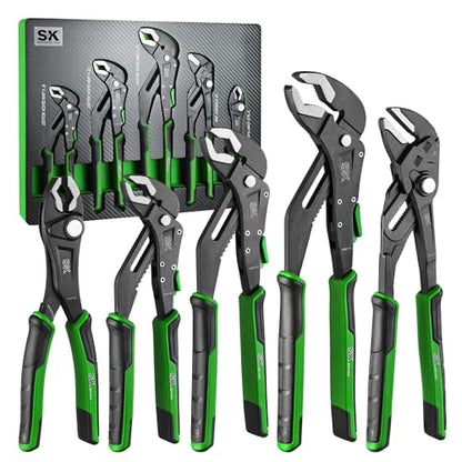 SK 5-Piece Pliers Set, Premium CR-V Steel, with EVA Foam Tool Organizer - size: 5-Piece Pliers Set