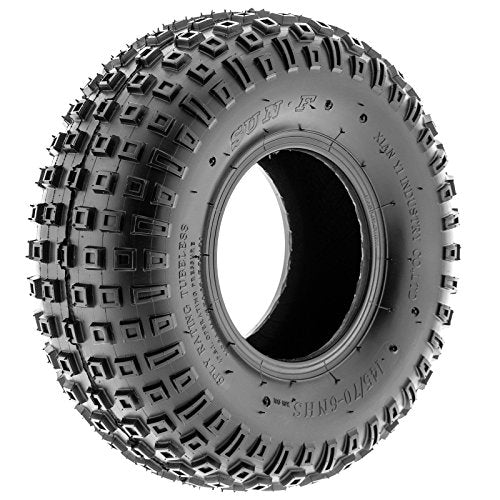 SunF A011 Sport XC ATV Go-Kart Tire 145/70-6 (14x6-6), 6 PR, Square-Knobby Tread, Tubeless - size: 145/70-6 (17x9-9)