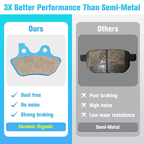 Front & Rear Brake Pads for Harley Davidson FLHR/Ci/Si Road King 2000-2007. - color: Ceramic-blue
