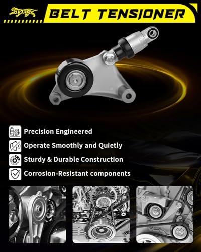 Oktiger 38216 Belt Tensioner Assembly with Pulley for Toyota Camry 2002-2006, for Rav4 2001-2003 2.0L/2004-2005 2.4L, Highlander 2001-2007, Solara 2002-2006, for Scion Tc 2005-2010, OE#1660128021 - size: 38216