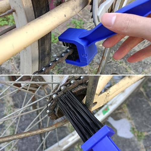 5PCS/Set Bike or Motorcycle Chain Washer, Cleaning Brush Bicycle Chain Cleaning Tool Set,Bike Chain Crankset Brush,Motorcycle Washer Cleaner Brush Tools