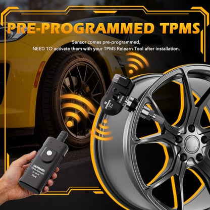 TPMS Sensor,Ford Tire Pressure Sensor with 1 tpms relearn Tool - size: 5Pcs