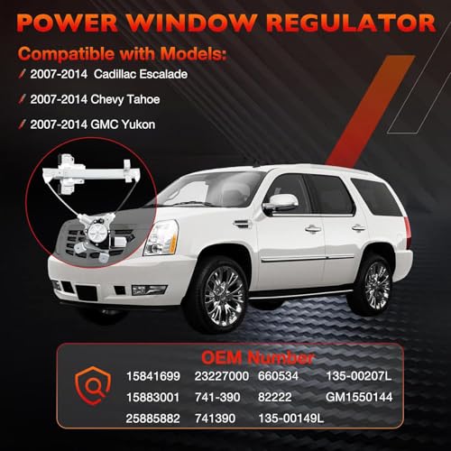 741-390 Rear Left Driver Side Window Regulator with Motor (2 Pins) - size: 741-390