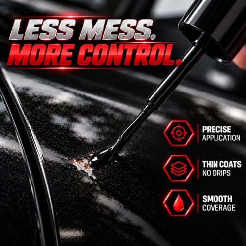 Black Car Touch Up Paint Pen, Scratch Remover & Repair for Auto & Rims - color: Black