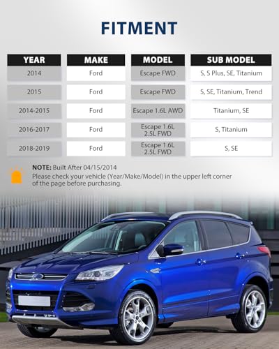 2Pc Complete Struts & Shocks Fit for Ford Escape FWD 2014-2019 - size: Fit for Escape 14-19 2x Struts Assembly (109)