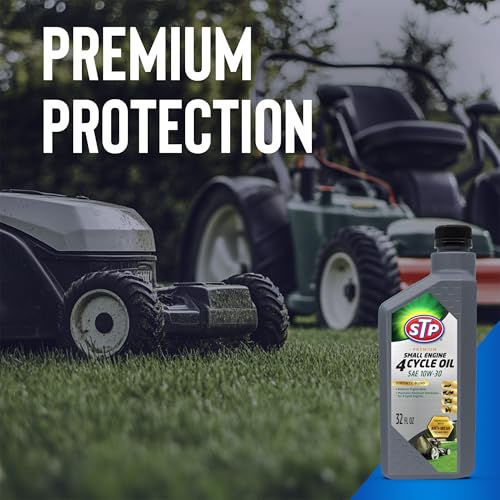 STP Premium Small Engine 4 Cycle Oil Formula, SAE10W-30 Small Engine Oil & Care Formula Reduces Wear for Lawnmower, Push Mower, Tractor, 32 Oz, STP (Pack of 2) - size: 32 OZ (Pack of 2)