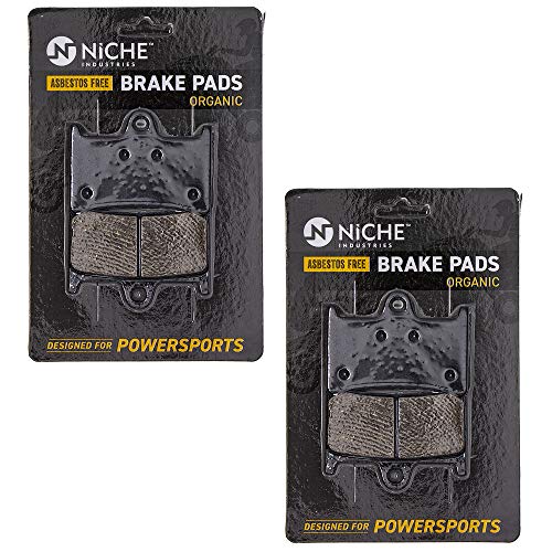 NICHE Front Rear Brake Pad Set for Yamaha 5JJ-W0045-00-00 Organic - size: Organic