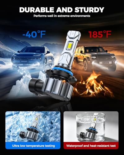 Marsauto M1S 9005 90000LM Fanless LED Bulbs 6000K Cool White, 2-pack - color: SUPER 6000K WHITE, size: 9005