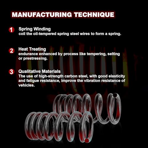 3" Drop Front Lowering Spring Compatible with 1963-1987 C10 C15 2WD, Front Drop Coils Spring, Heavy Duty Coil Spring