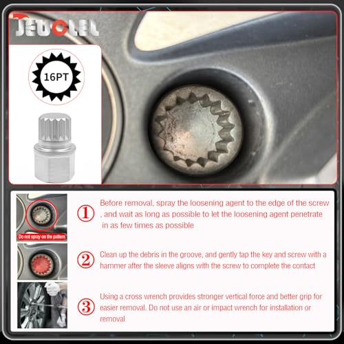 21PCS Wheel Locking Nut Key Kit Compatible with BMW, Nut Removal - size: - Complete Set (21 Pcs)