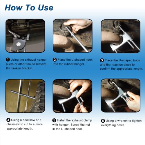 4" Exhaust Clamp With Hanger One-Piece Muffler Hanger, Pack of 1 - size: 4"-1 PACK（One-Piece)