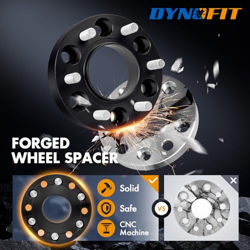 dynofit 2 Inch 6x135 Hub-Centric Wheel Spacers (4 Pcs) for 2015-2026 Ford F150, Expedition, Lincoln Navigator - M14x1.5 Studs, 87.1mm Center Bore - size: 2 Inch (2015-2026 F150)