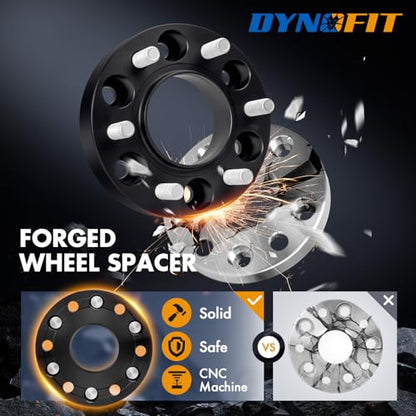 dynofit 2 Inch 6x135 Hub-Centric Wheel Spacers (4 Pcs) for 2015-2026 Ford F150, Expedition, Lincoln Navigator - M14x1.5 Studs, 87.1mm Center Bore - size: 2 Inch (2015-2026 F150)