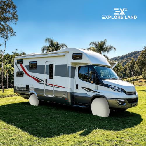 Explore Land Tire Covers 2 Pack Fit Tire Diameters 23-25.75 inch, Off White - size: S (Fits Tire Diameters 23''-25.75''), style: Off White - 2 Pack