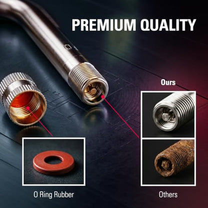 CKAuto TR545D Metal Clamp-in Truck Tire Valve Stem, 60°Bent Tubeless, 10pcs - color: tr545D