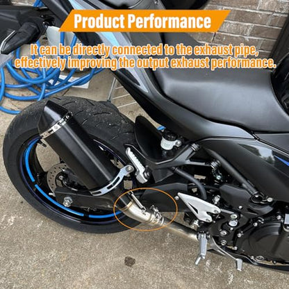 Motorcycle Exhaust Mid Pipe Compatible with Kawasaki & Ninja - size: 4PCS Exhaust Mid Pipe,Muffler Adapter
