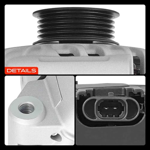 A-Premium Alternator, 12V 125A 5-Groove Pulley CW, Compatible with Pontiac