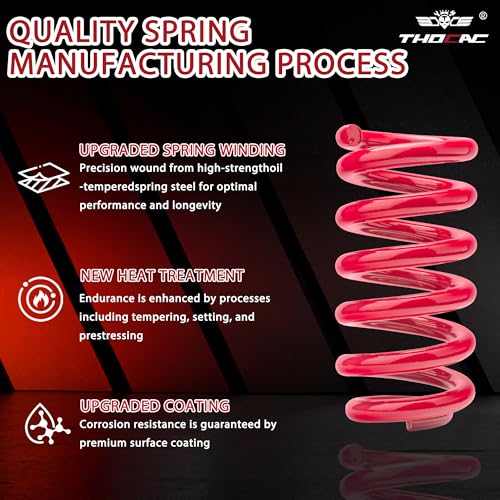 3'' Front Lowering Coil Springs Compatible with 1963-1987 Chevy C10 GMC C15 2WD, Bolt-On Powder Coated Drop Coils Front Suspension Kit (Red) - color: red, size: 1963-1987 C10 C15