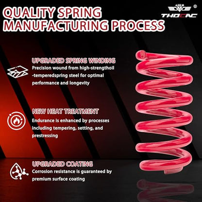 3'' Front Lowering Coil Springs Compatible with 1963-1987 Chevy C10 GMC C15 2WD, Bolt-On Powder Coated Drop Coils Front Suspension Kit (Red) - color: red, size: 1963-1987 C10 C15