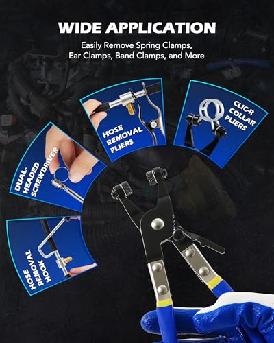 OMT14pc Fuel Line Pliers &Hose Clamp Pliers Set, Fuel Line Disconnect Tool - size: Hose Clamp Pliers Set-14pc