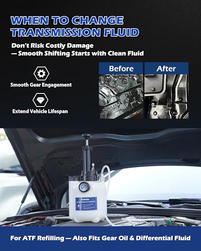 3L Transmission Fluid Transfer Pump w/ 12 ATF Adapters - size: 3L, Manual