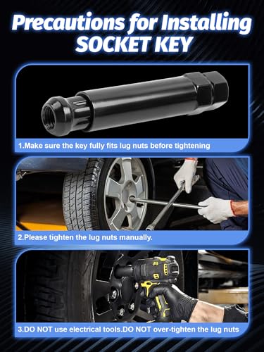 2pcs 6 Point Spline Lug Nuts Key Tuner Socket Tool - size: 6 Point