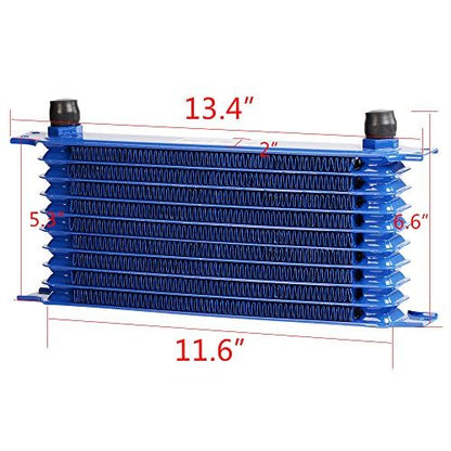 G-PLUS Universal Gold Engine Aluminum Transmission Racing Oil Cooler 10 Row - color: Gold-Japanese-style, size: 10 Row AN10
