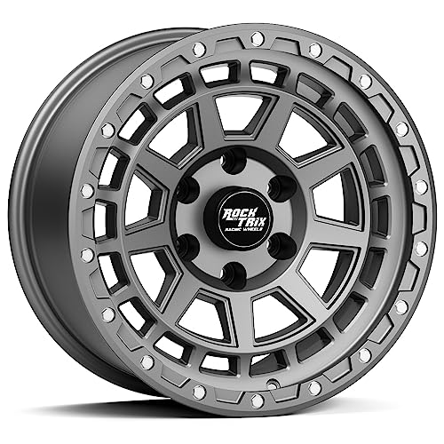 RockTrix RT114 17 Inch Wheel 17x9 6x139.7 6x5.5, 12mm Offset, Gunmetal - color: Matte Gunmetal, size: 17x9 -12mm offset