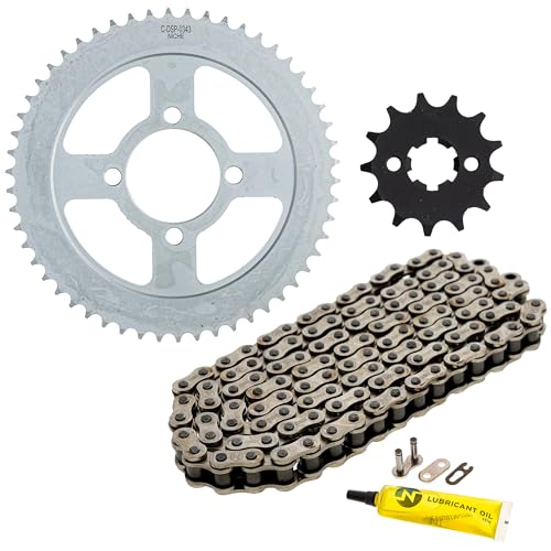 NICHE Drive Sprocket Chain Combo for Yamaha TTR125LE Front 13 Rear 54 Tooth 428 Standard 122 Links - size: Standard Chain