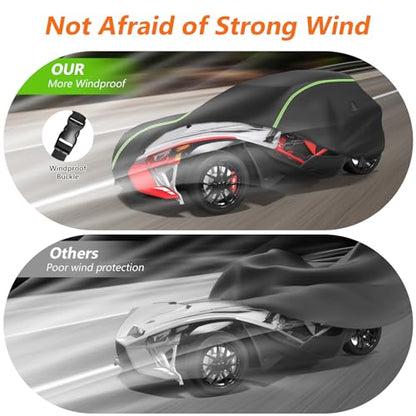 Full Cover fit for Polaris Slingshot with Roof, 420D Cloth Windshield Cover - size: for Polaris Slingshot with Roof