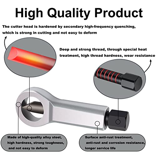 Nut Splitter Cracker, Metal Rusty Nut Separator, Heavy Duty Nut Breaker Tool, Manual Pressure Nut Remover Extractor Tool for Removing Broken and Damaged Nuts(#1)