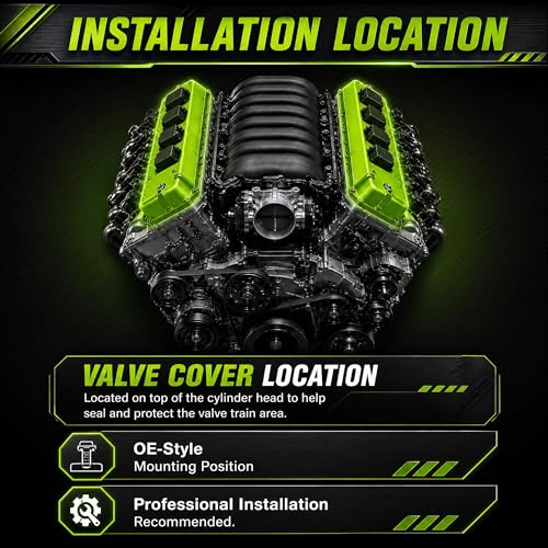 PartsFlow Upgraded Aluminum Engine Valve Cover with Gasket and Cap Compatible with Toyota Tacoma 2014 2015 2016, 2.7L 4-Cylinder Engine Models, Rust-Resistant Metal Replacement Assembly