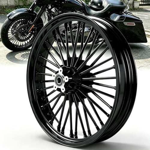 21" Black Front Fat Spoke Wheel for Harley Touring Road Glide 09-25