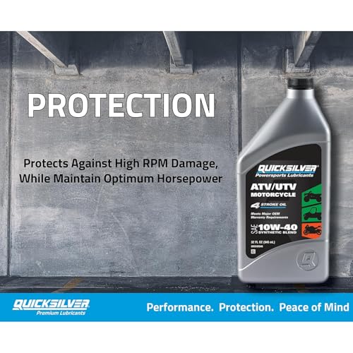Quicksilver 10W-40 Synthetic Blend ATV, UTV, Motorcycle Oil, 1 Quart