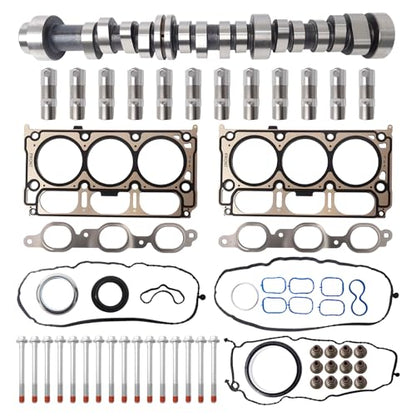 4.3 NON AFM DOD Kit w/Camshaft, Lifters, Head Gasket & Bolt, Compatible with 2014-2020 Chevy Silverado 1500, GMC Sierra 1500 4.3L V6 HGS4243 12633773
